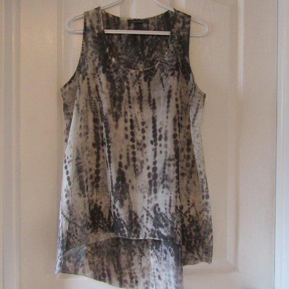Smoky Gray flowing Sleeveless blouse - Picture 2 of 5